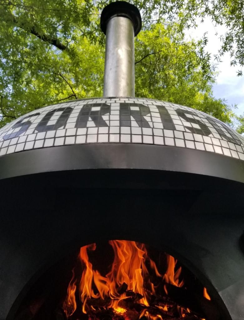 Wood Fired Brick Oven with Ventilation shot from the bottom